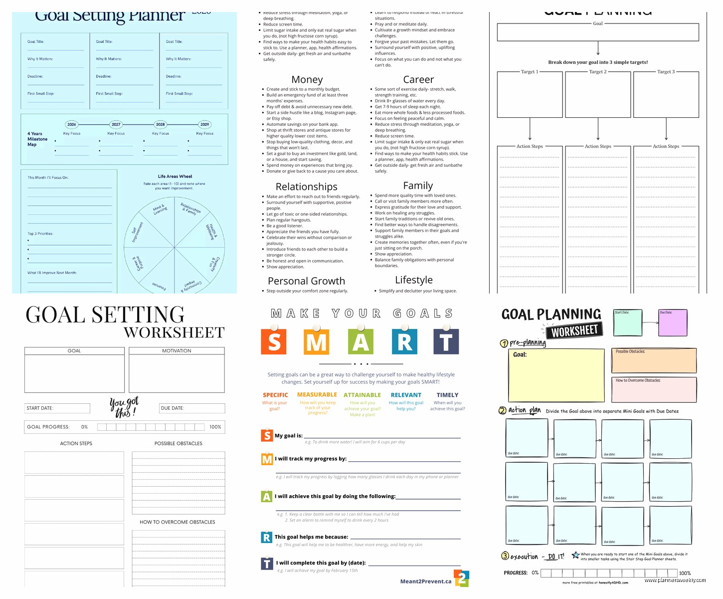 Goal Planning Template: Free Achievement Downloads