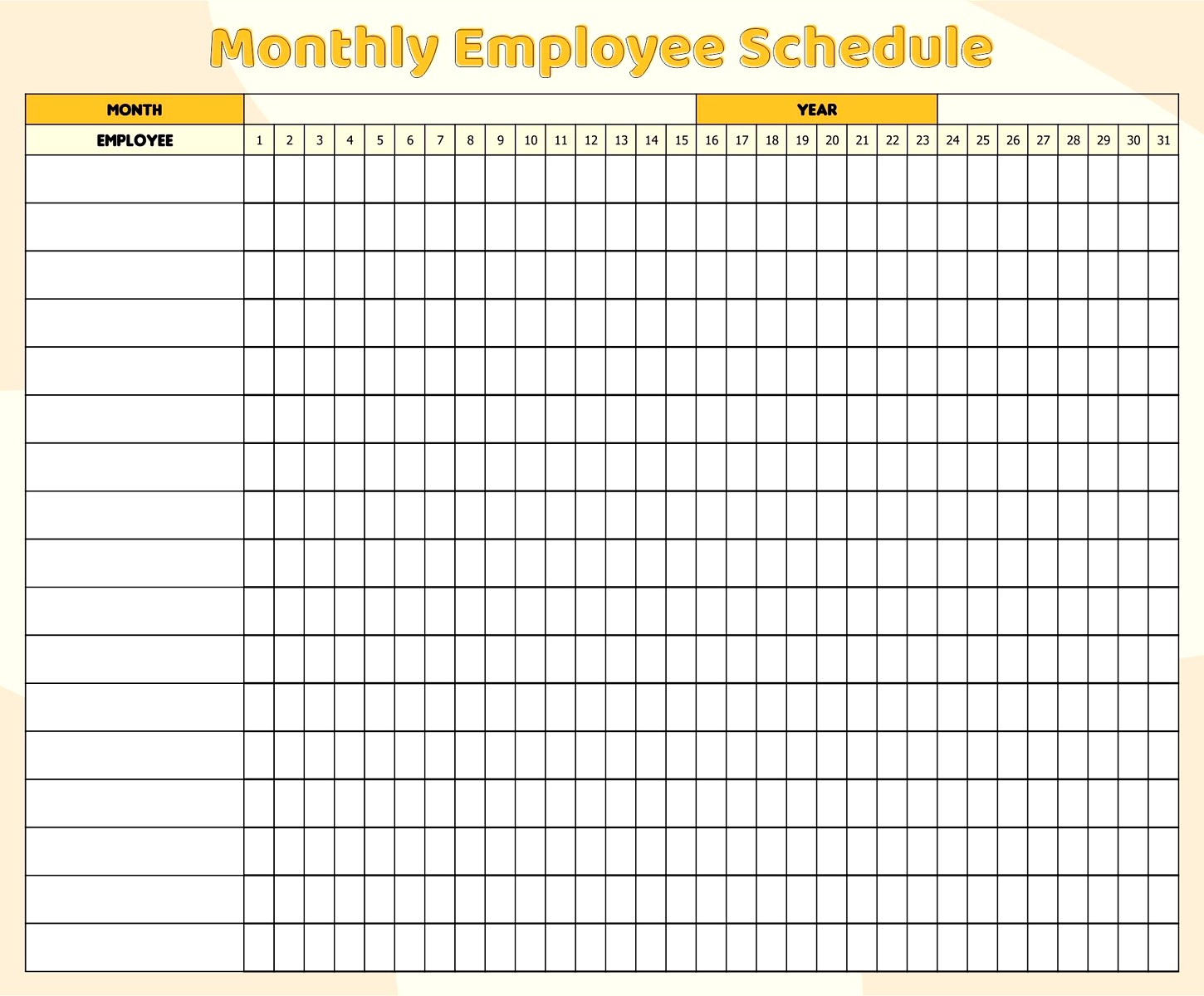 Monthly Work Schedule Template: Free Downloads & Guide