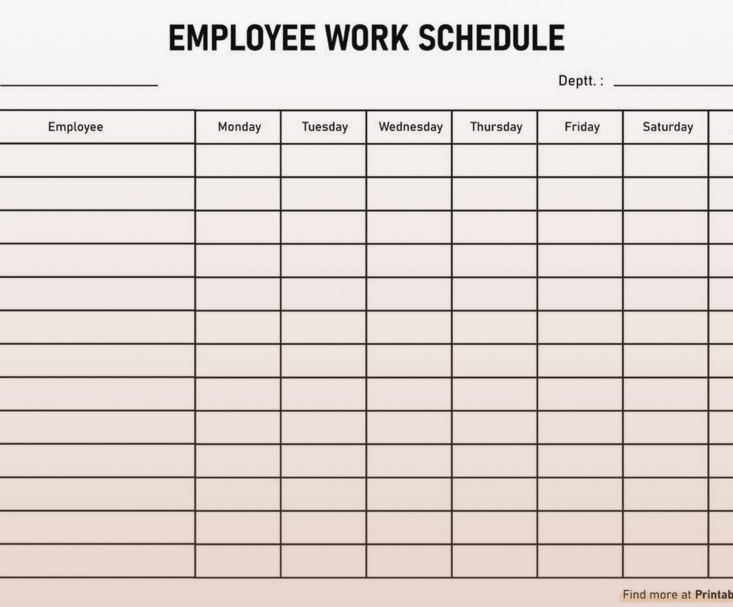 Monthly Work Schedule Template: Free Downloads & Guide