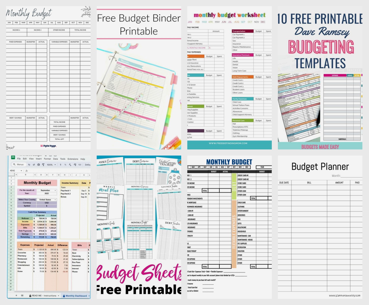 Printable Budget Sheets: Free Finance Templates