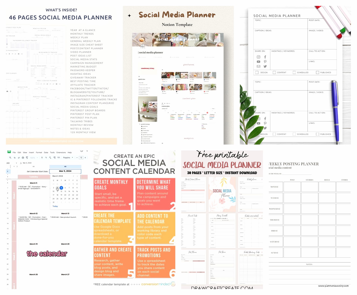 Social Media Content Planner: Templates & Strategy Guide