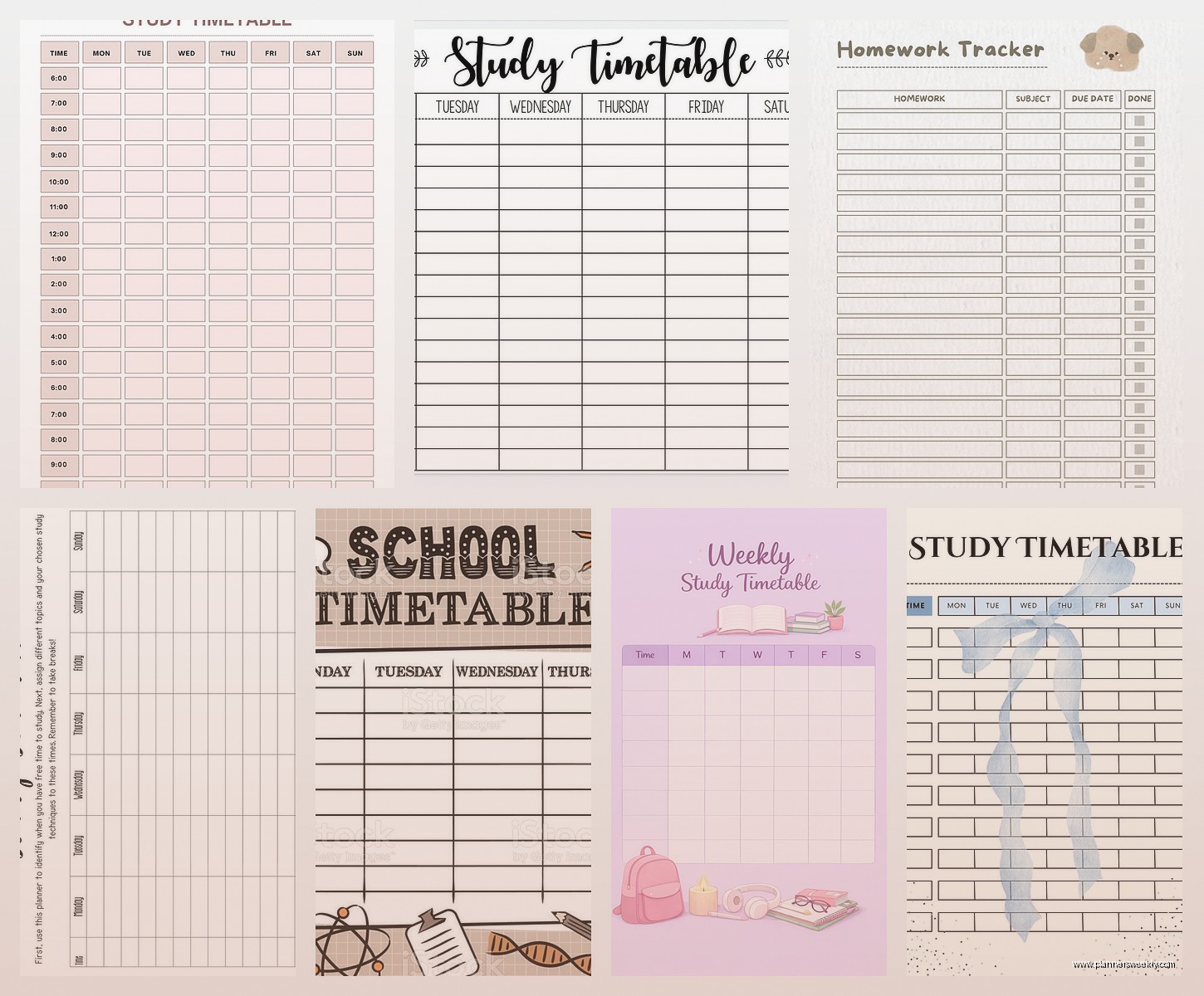 Study Timetable Template: Free Downloads for Students
