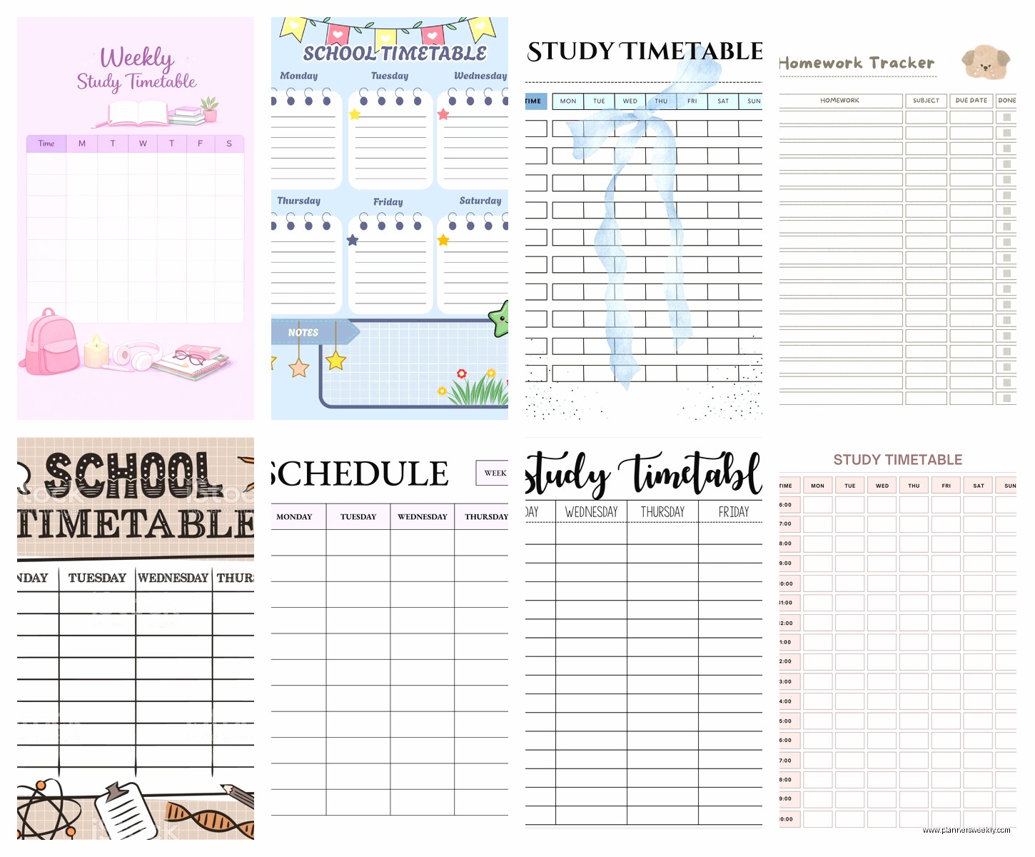 Study Timetable Template: Free Downloads for Students
