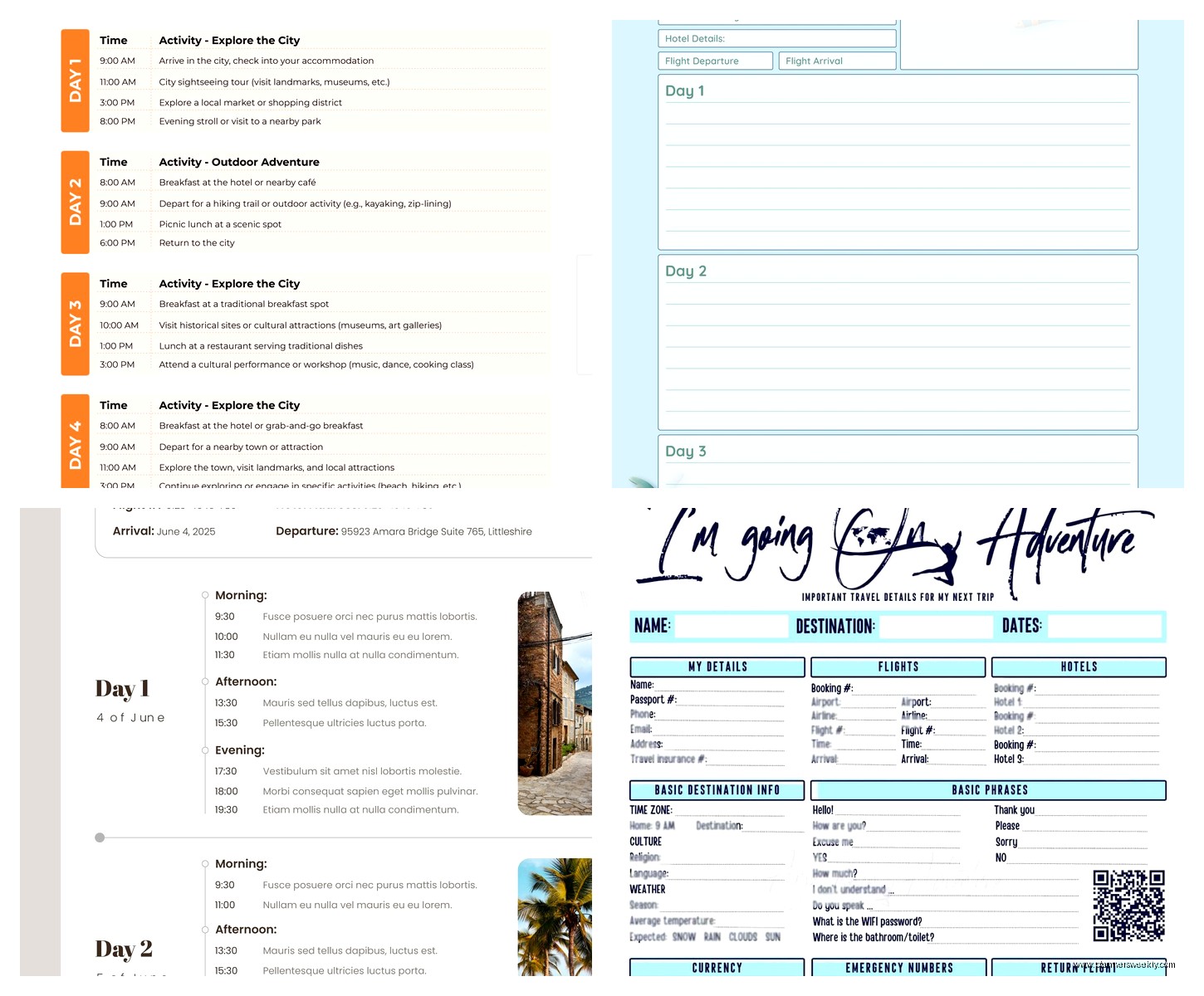 Trip Itinerary Template: Free Travel Planning Tools