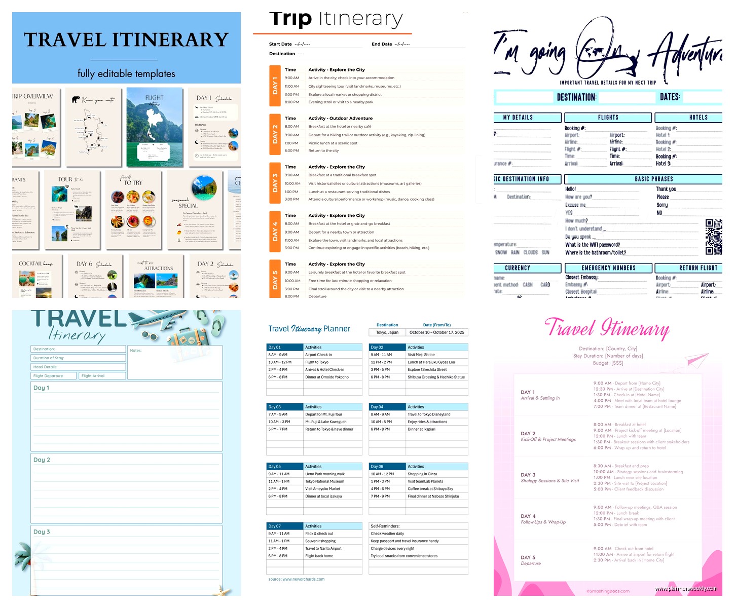 Trip Itinerary Template: Free Travel Planning Tools