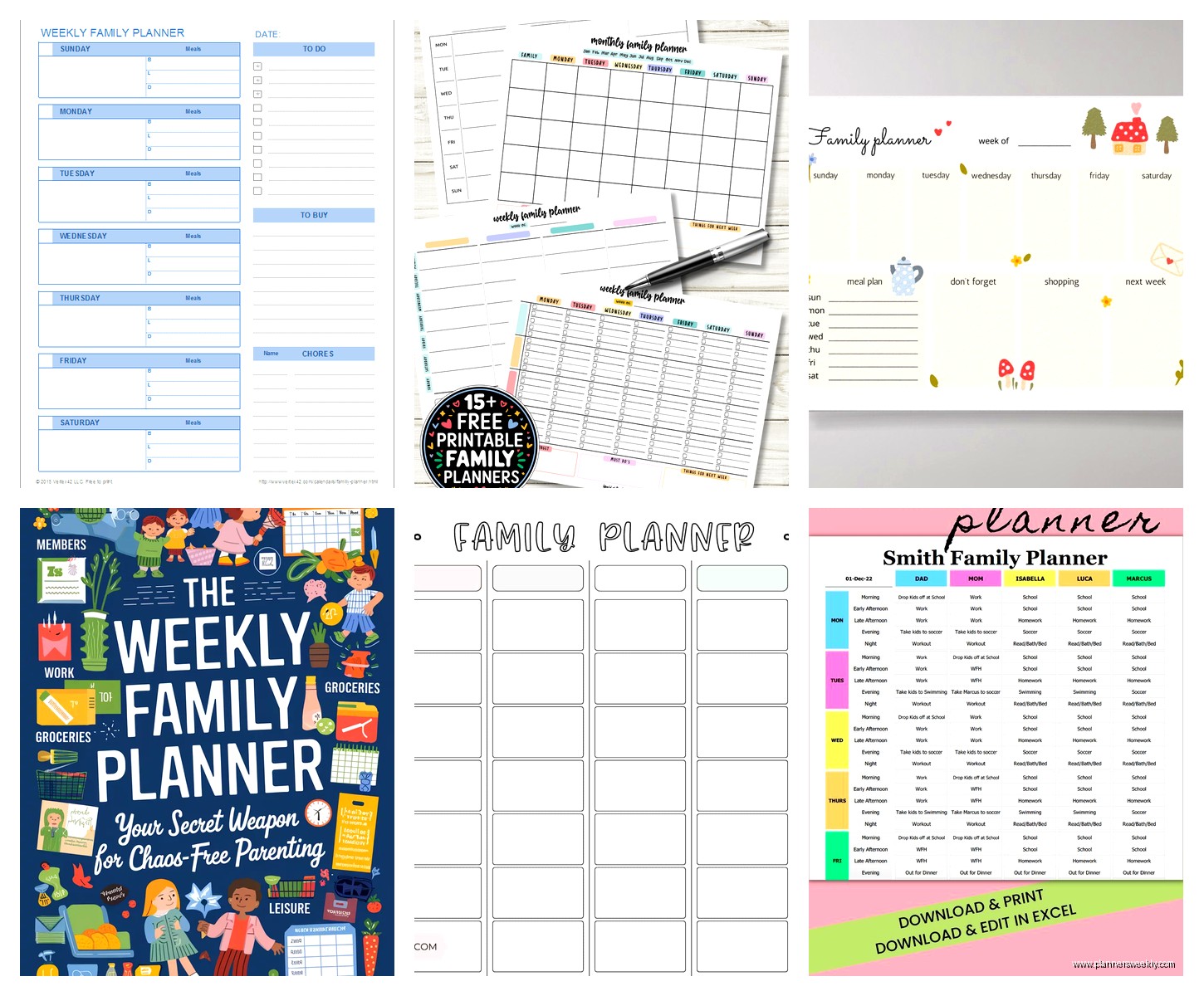 Weekly Family Planner: Best Household Organization Tools