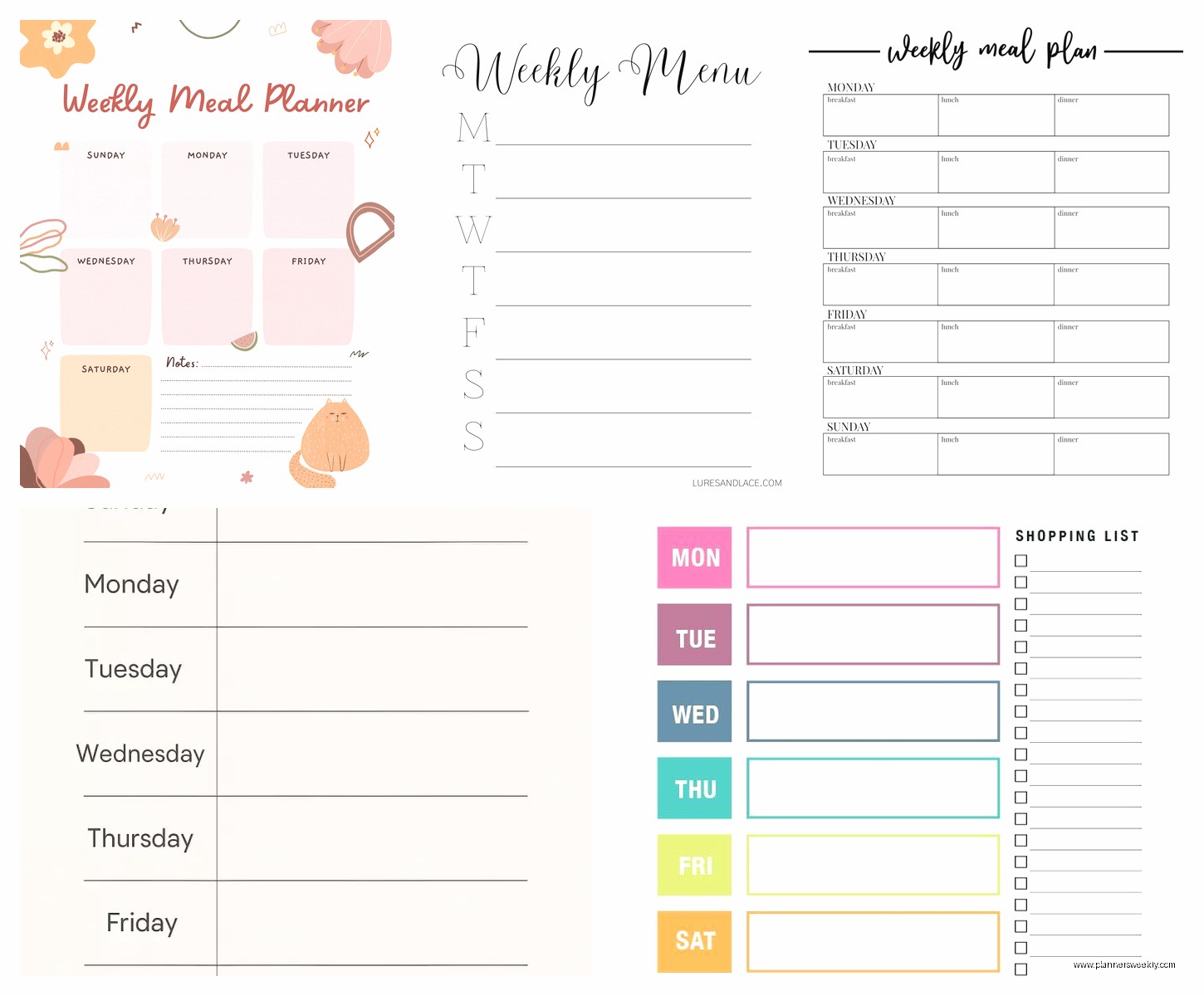 Weekly Menu Template: Meal Planning Tools & Downloads