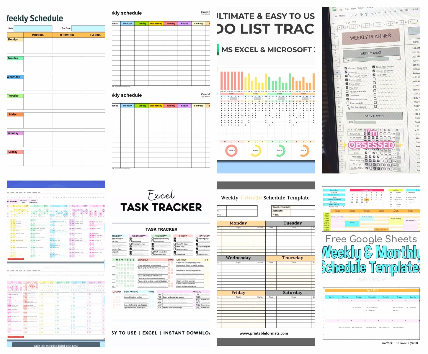 Excel Weekly Schedule Template: Free Downloads & Tutorials