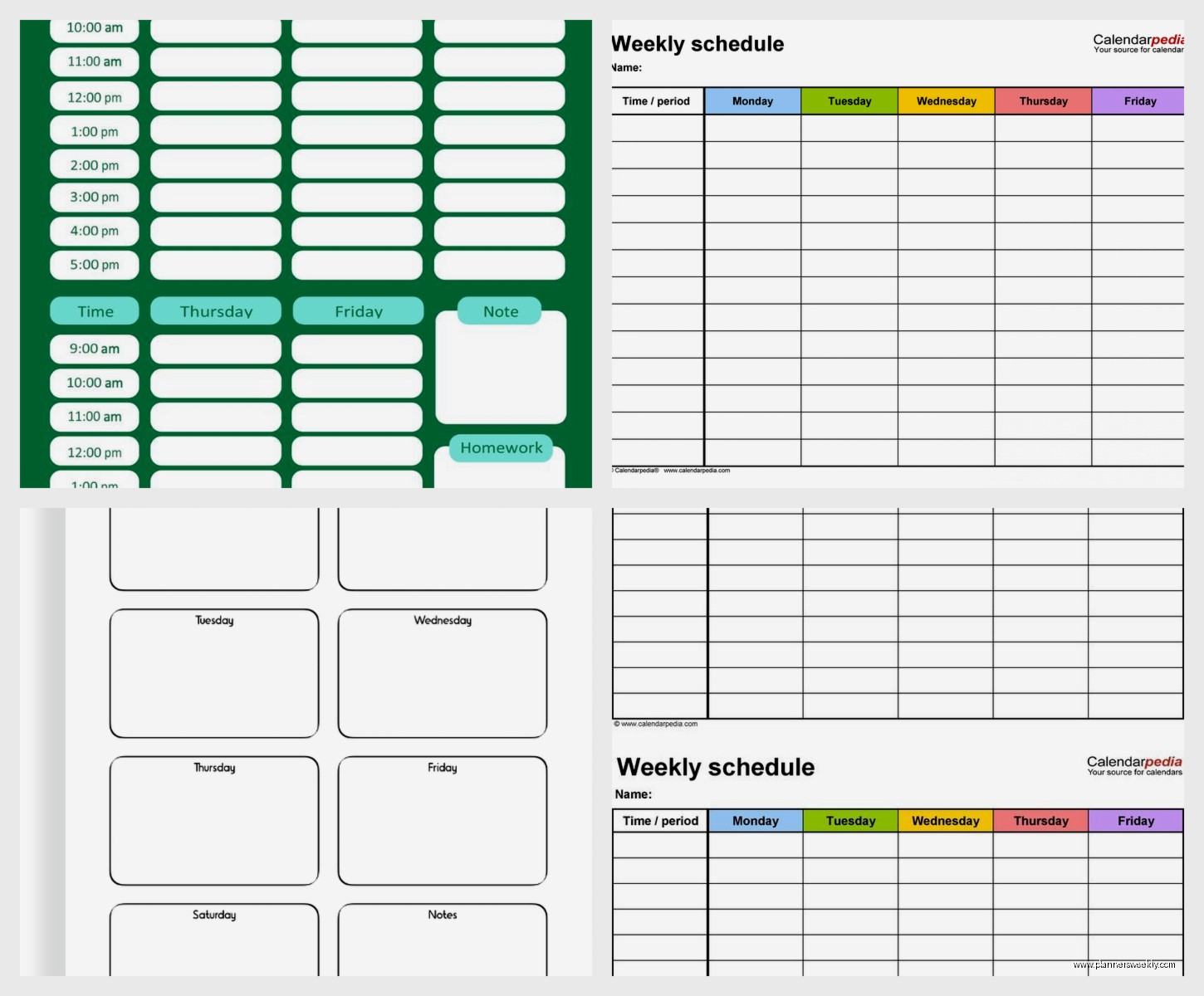 Word Weekly Schedule Template: Free Downloads