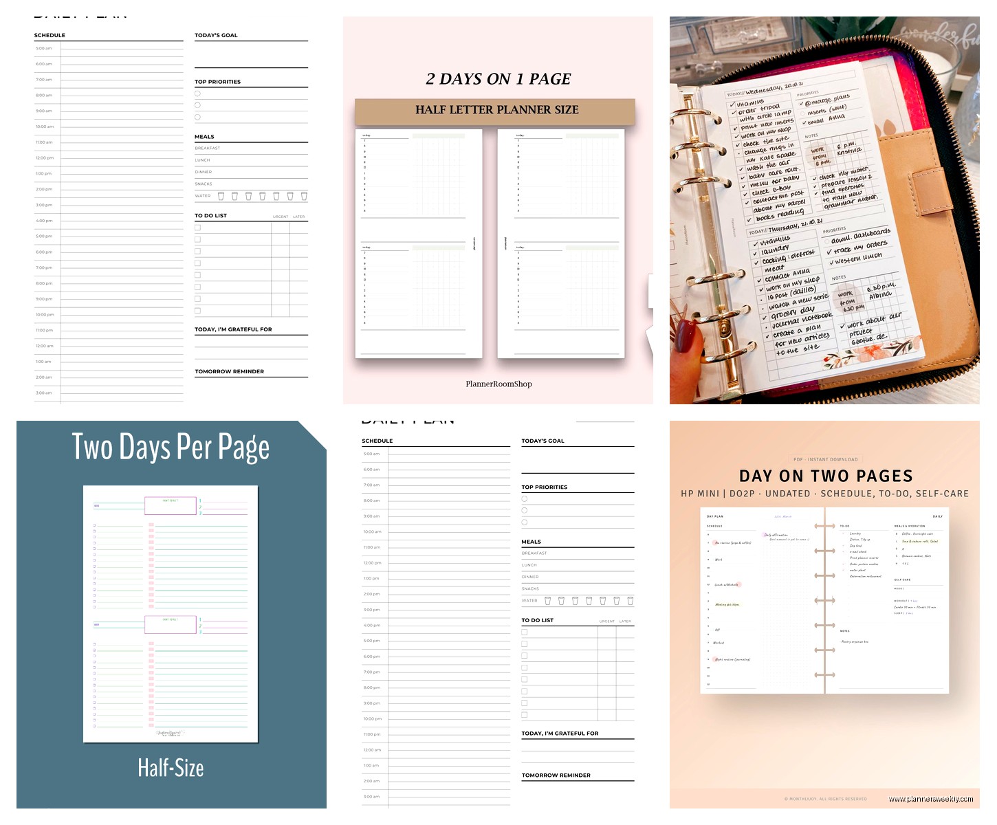 2 Page Per Day Planner: Best Spacious Options