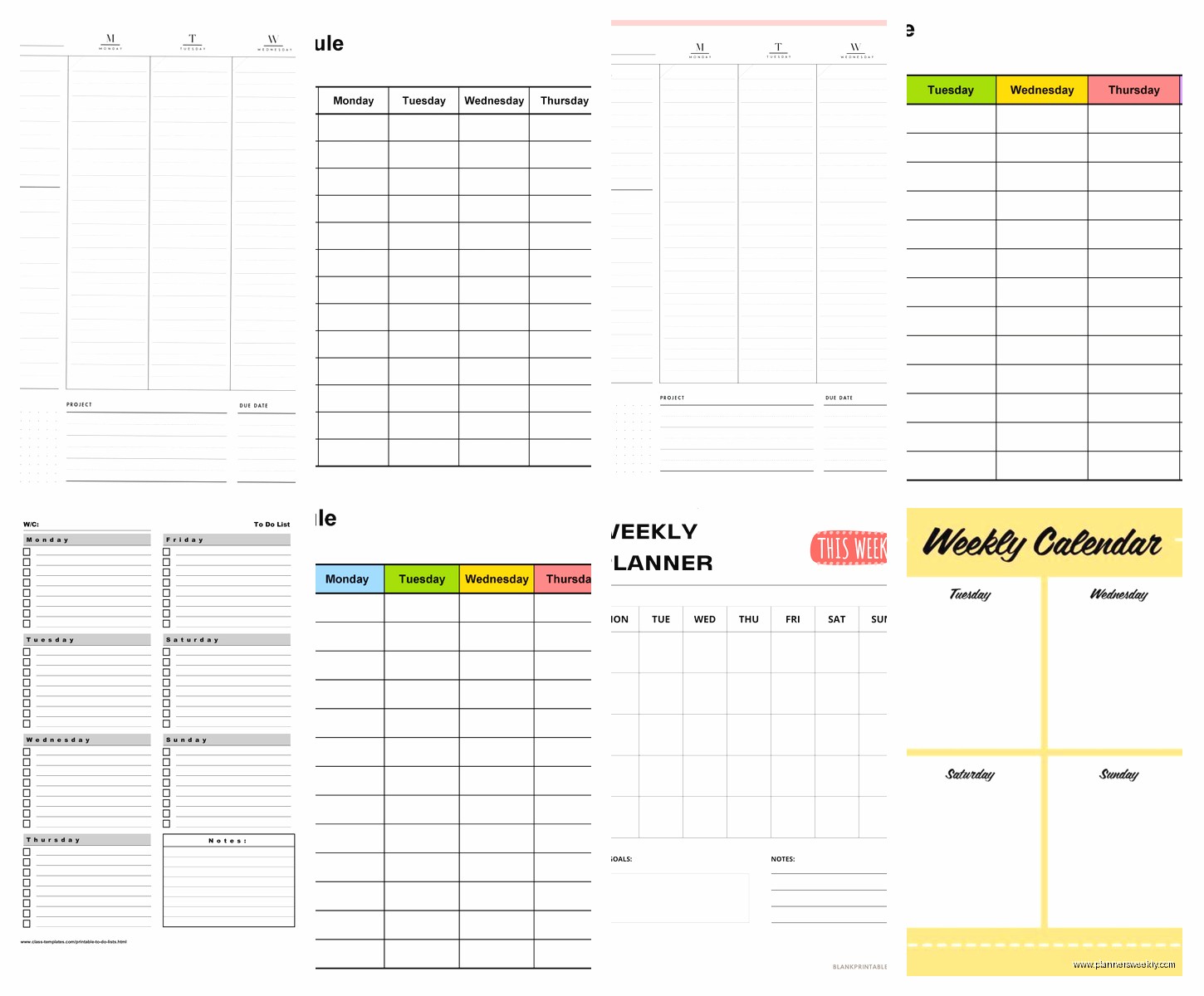 7 Day Weekly Schedule Template: Free Downloads