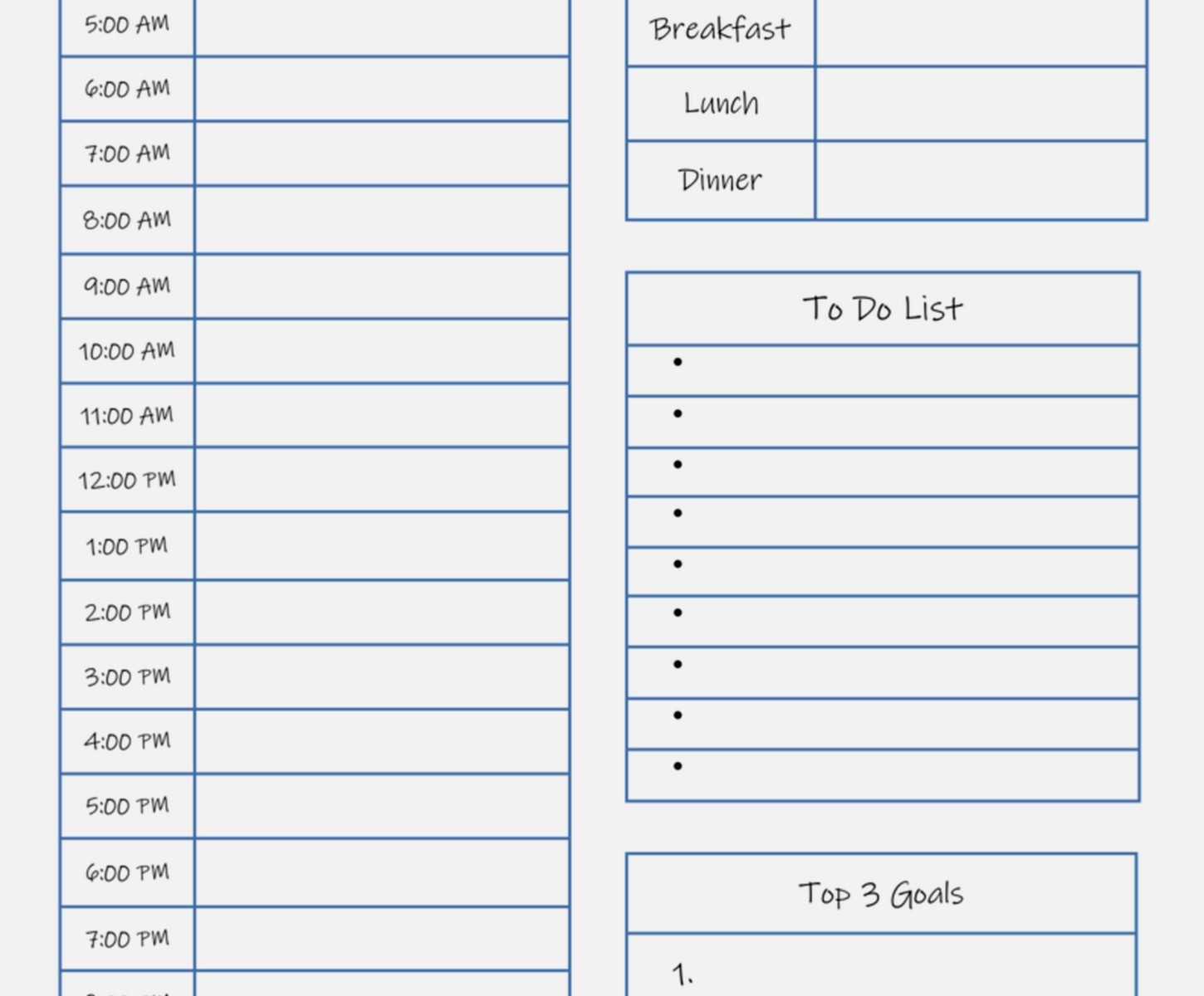 Daily Hourly Planner: Time-Block Planning Guide
