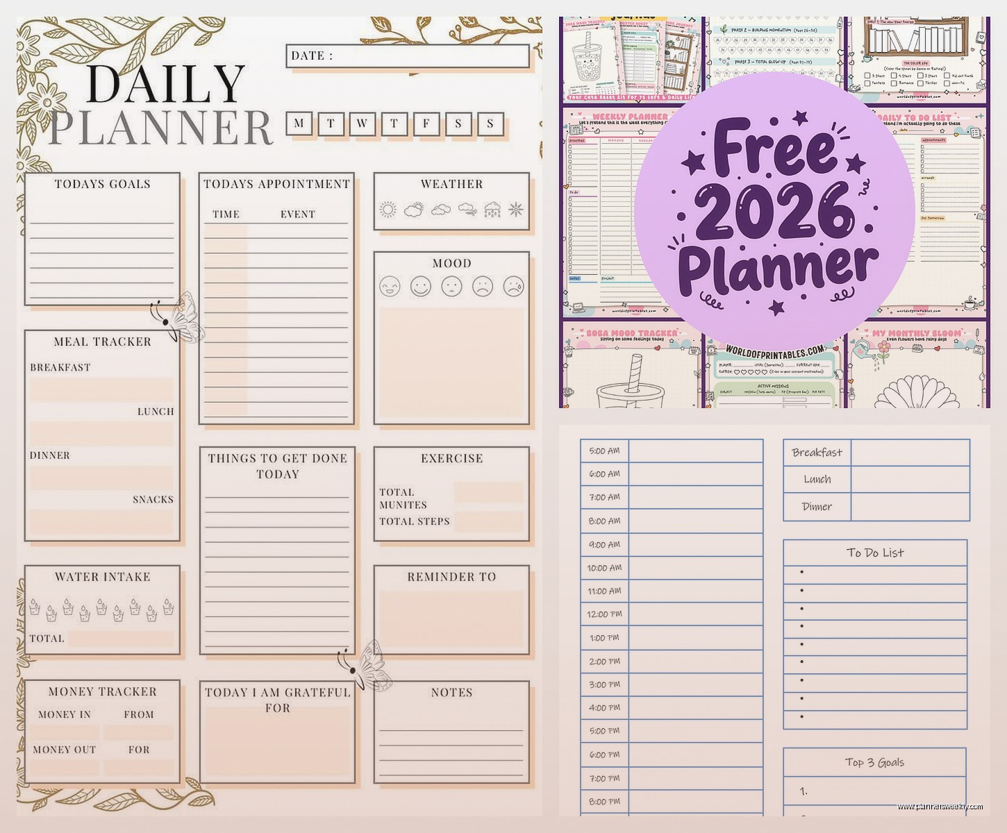 Printable Daily Planner: Free Templates & Designs