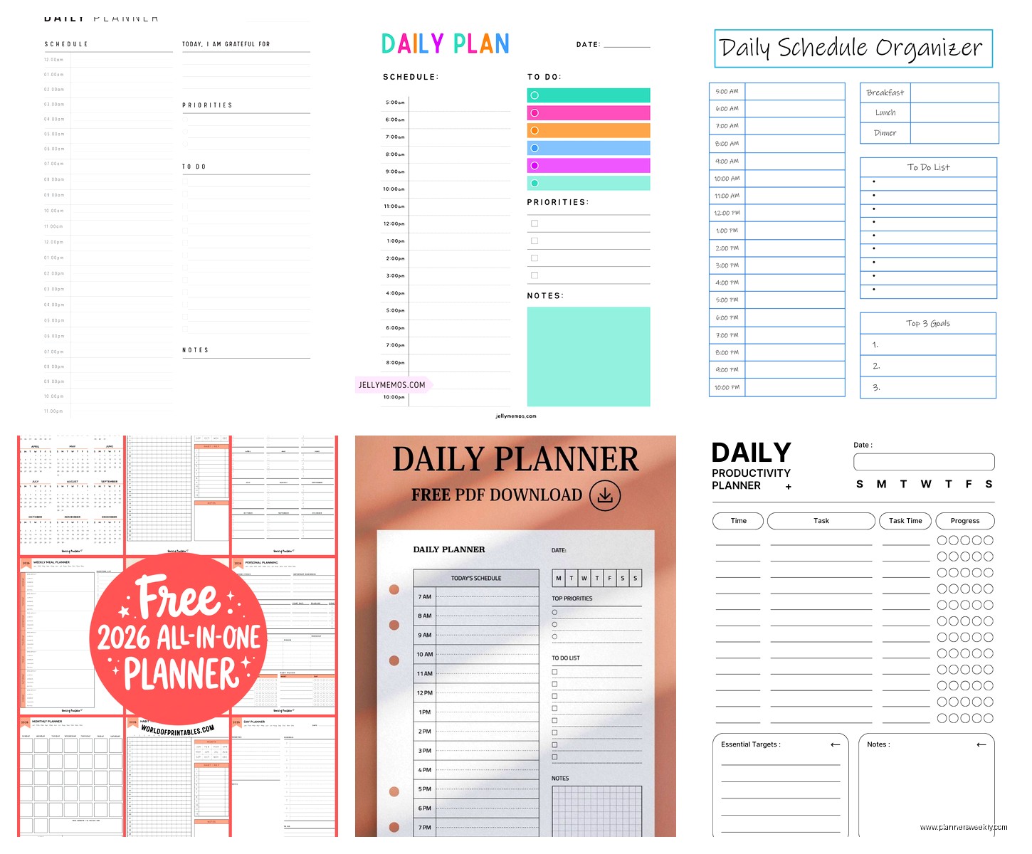Free Daily Planner Template: Downloads & Customization
