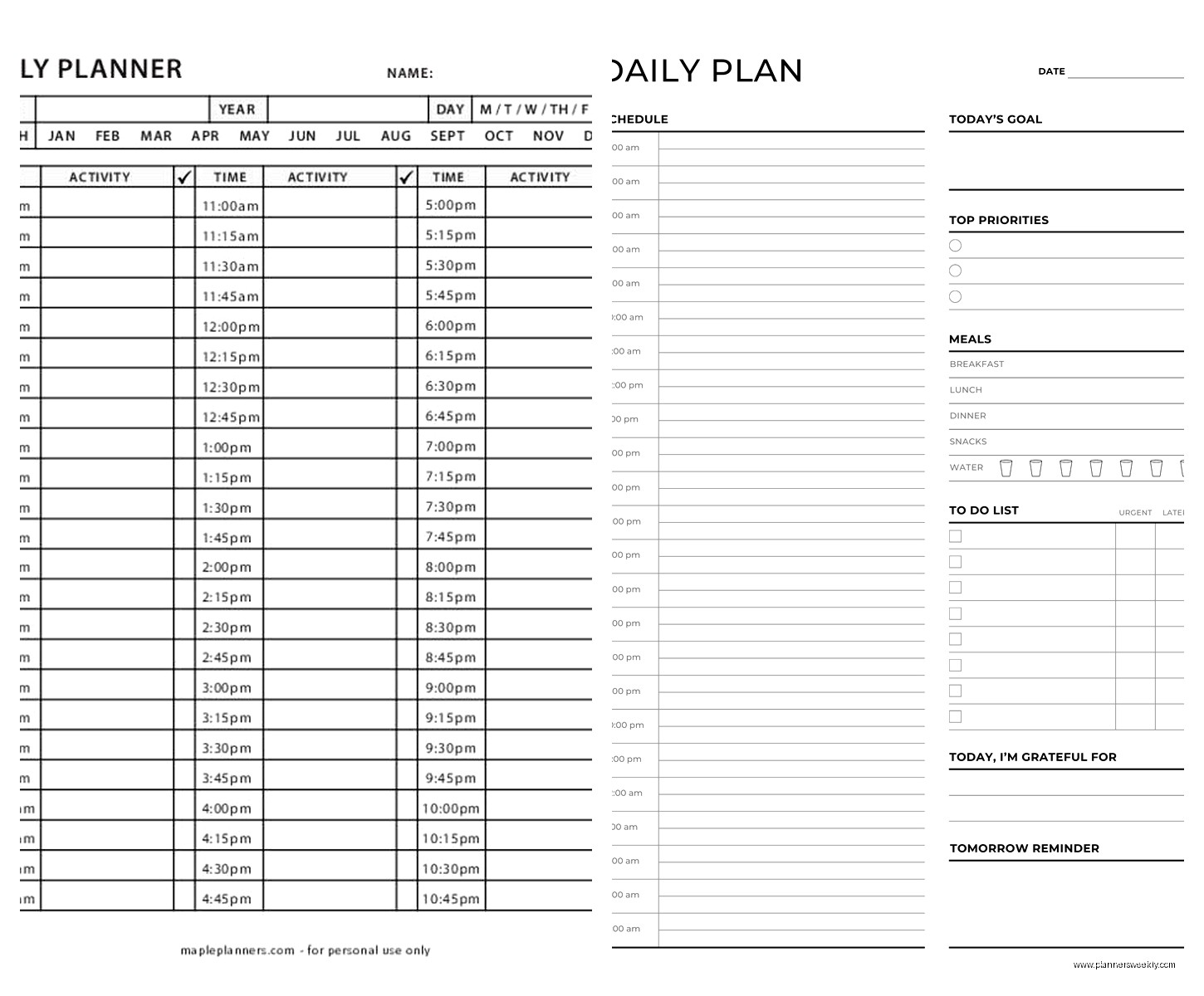 Daily Planner with Time Slots: Best Hourly Templates