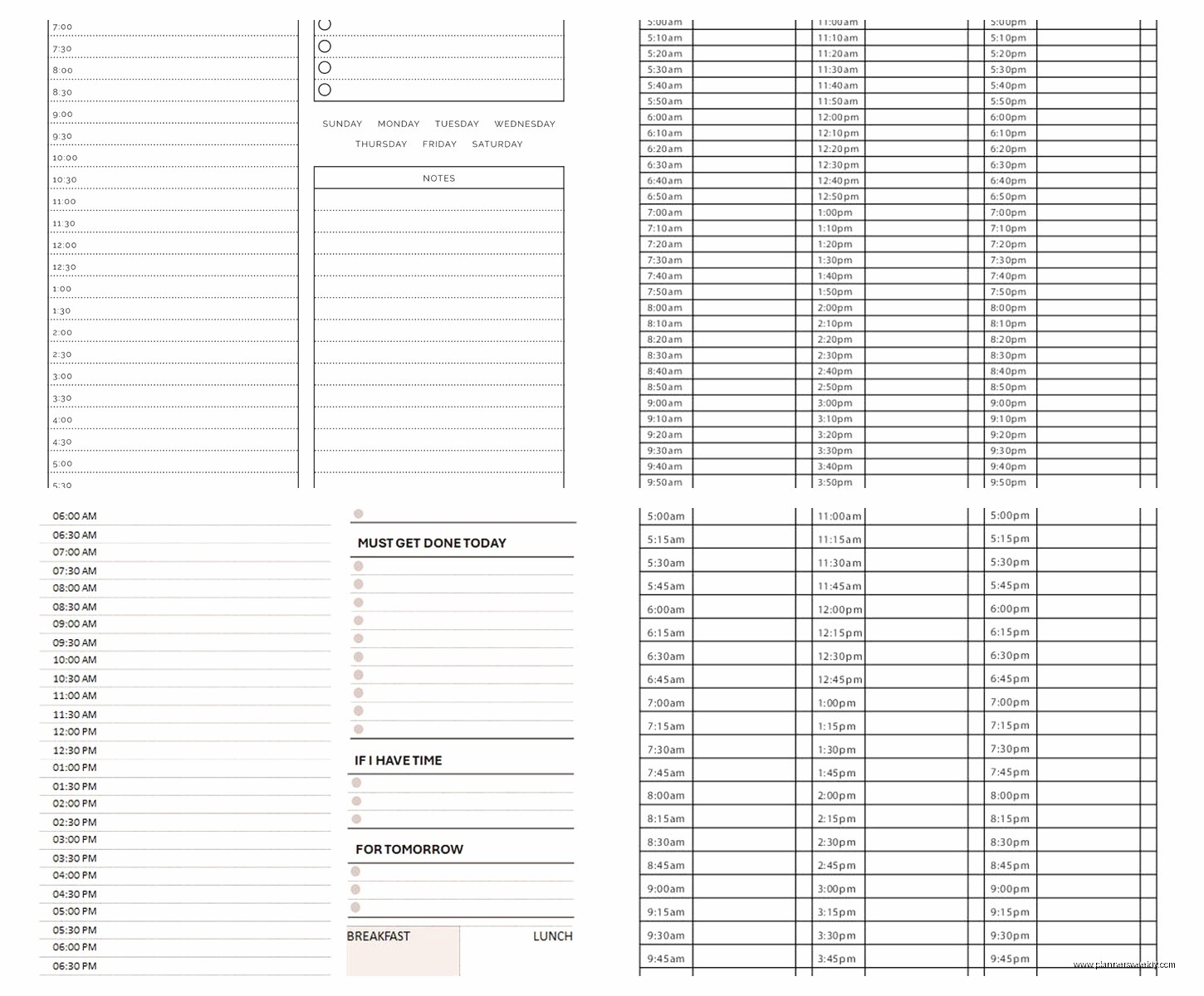 Daily Planner with Time Slots: Best Hourly Templates