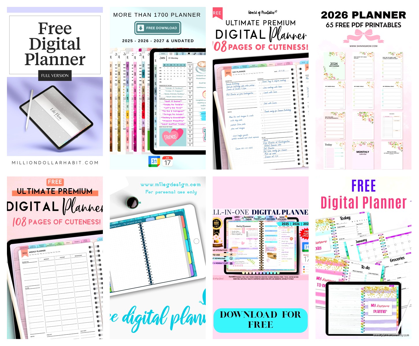 Free Digital Planner Downloads: Best Templates 2026