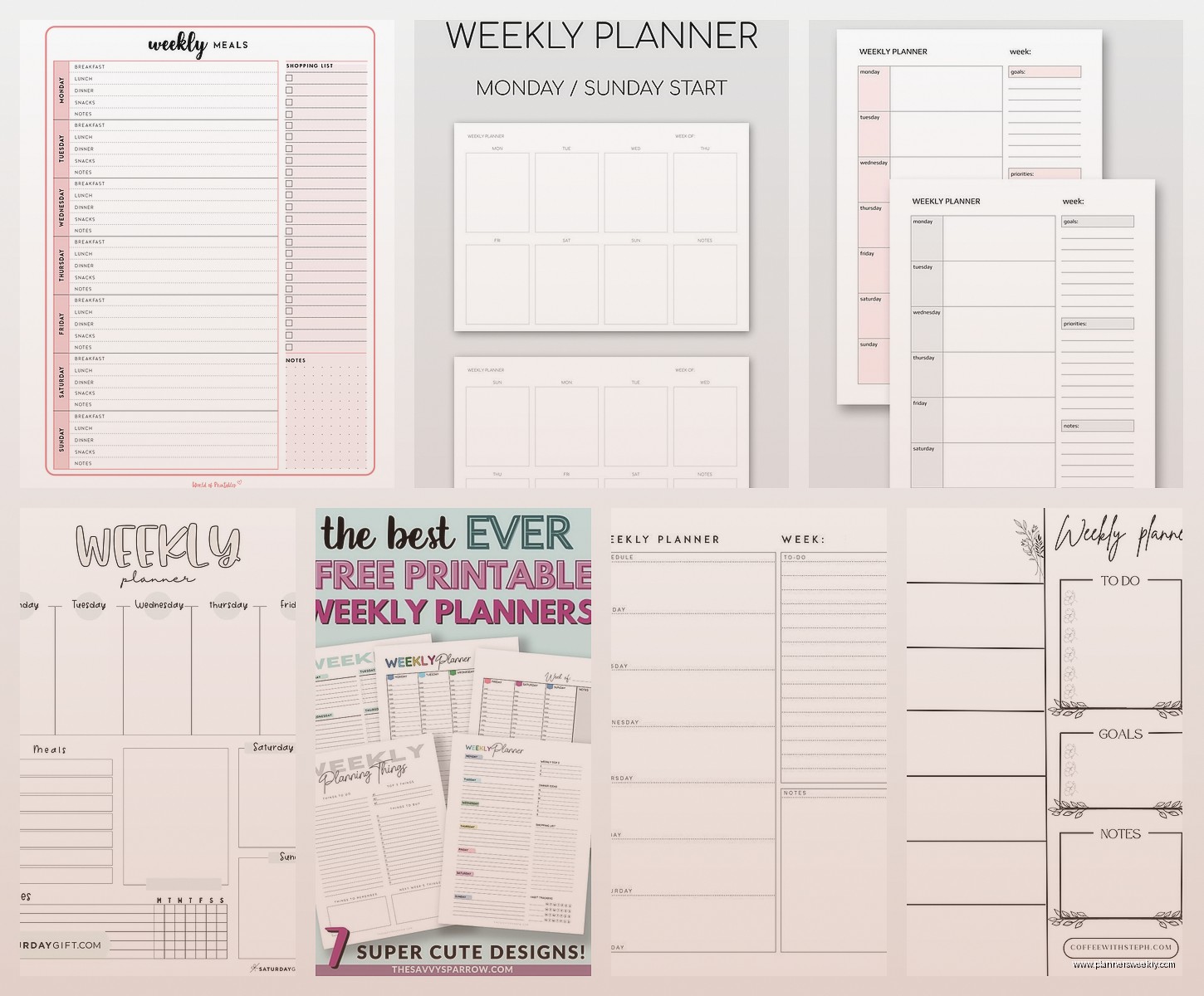 Free Weekly Planner Template: Downloads & Customization