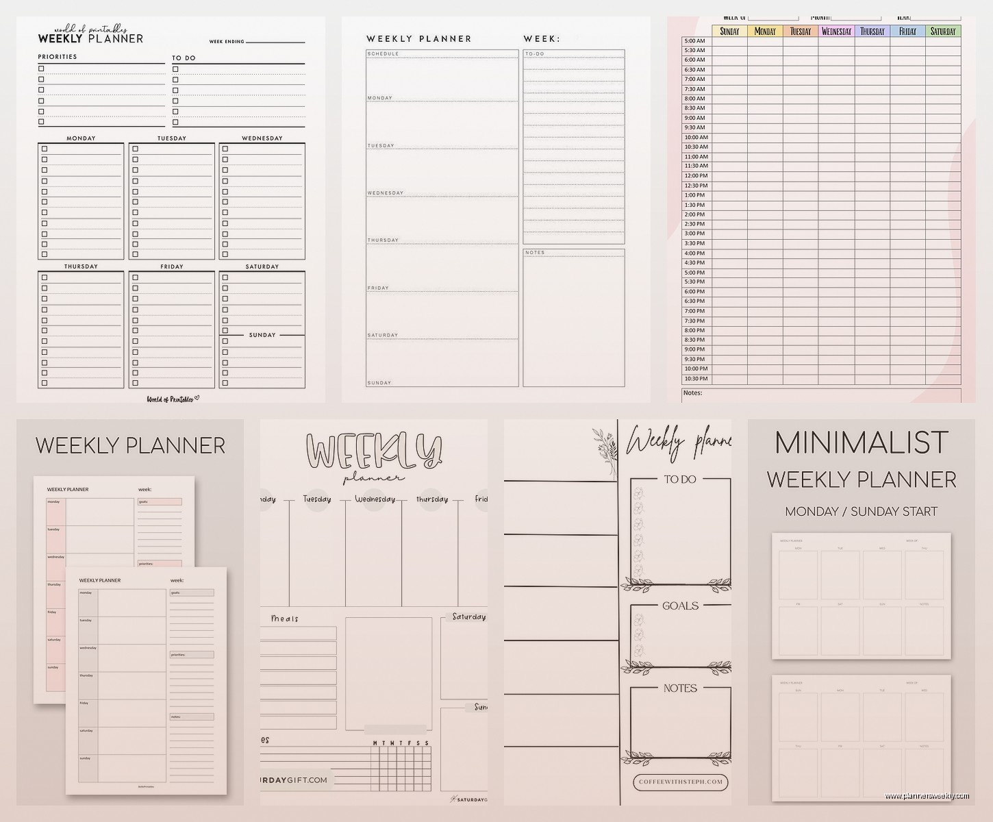Free Weekly Planner Template: Downloads & Customization