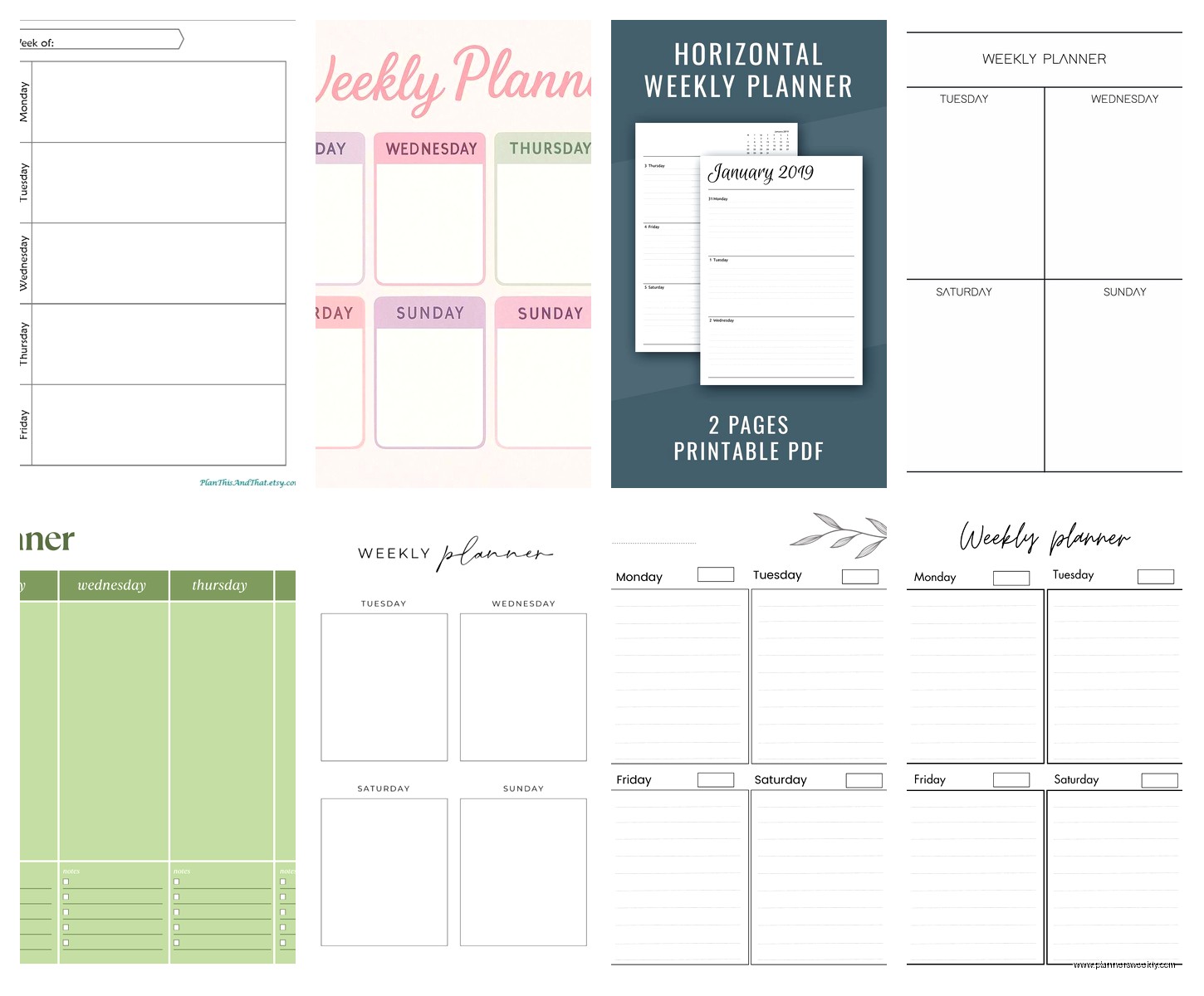 Horizontal Weekly Planner: Best Layout Options & Guide