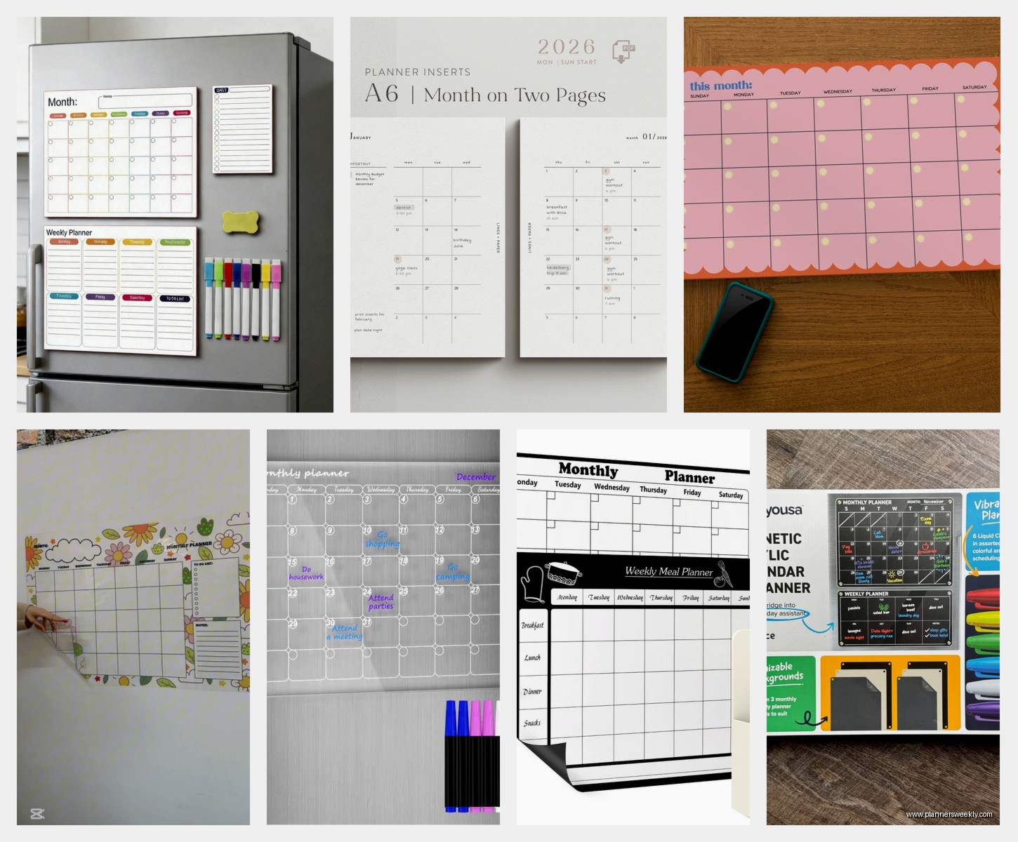 Magnetic Monthly Planner: Best Fridge Calendar Options