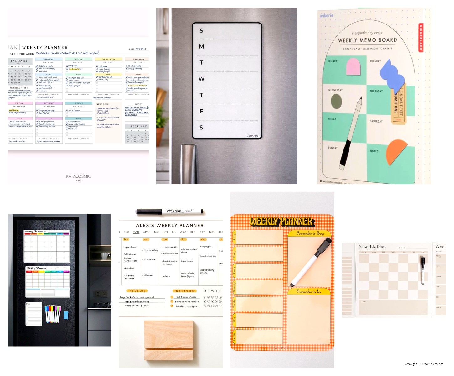 Magnetic Weekly Planner: Best Fridge & Board Options