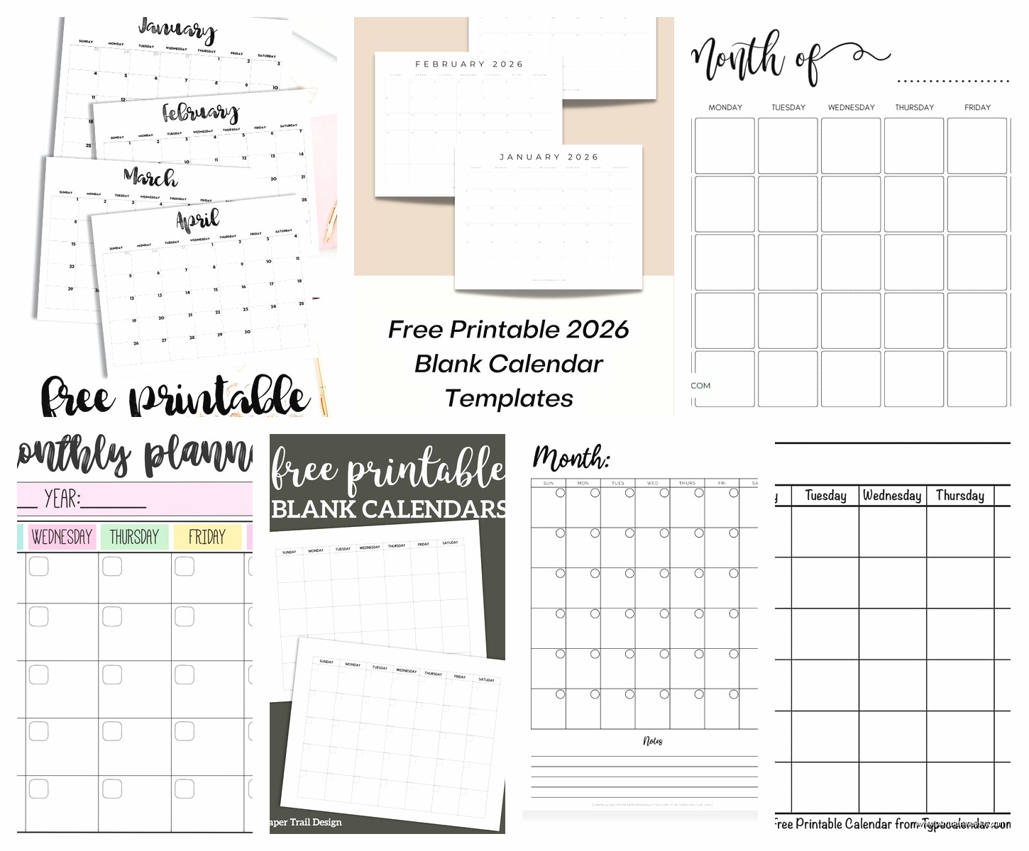 Monthly Calendar Template: Free Printable & Digital Options
