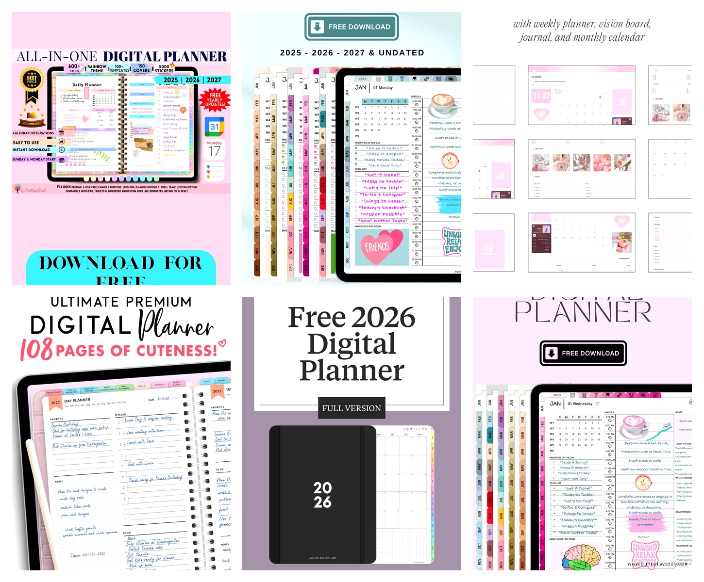 Free Aesthetic Online Planner: Best Beautiful Tools