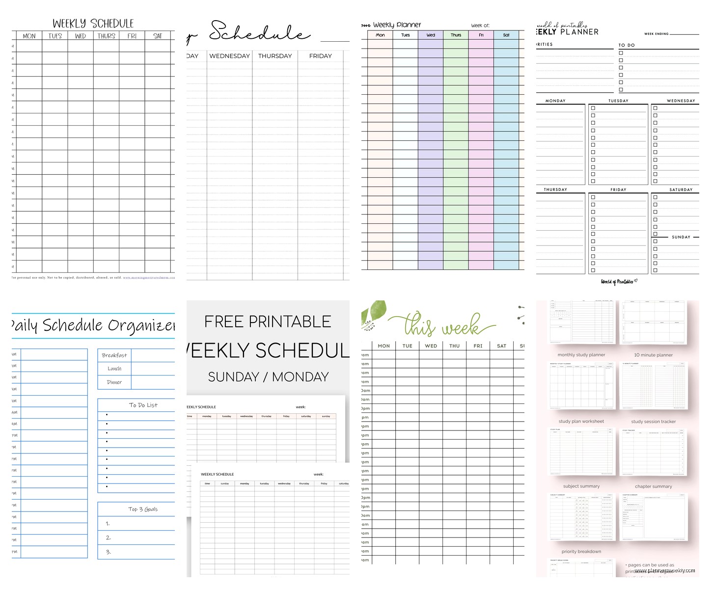 Free Schedule Planner: Best Online Tools & Templates