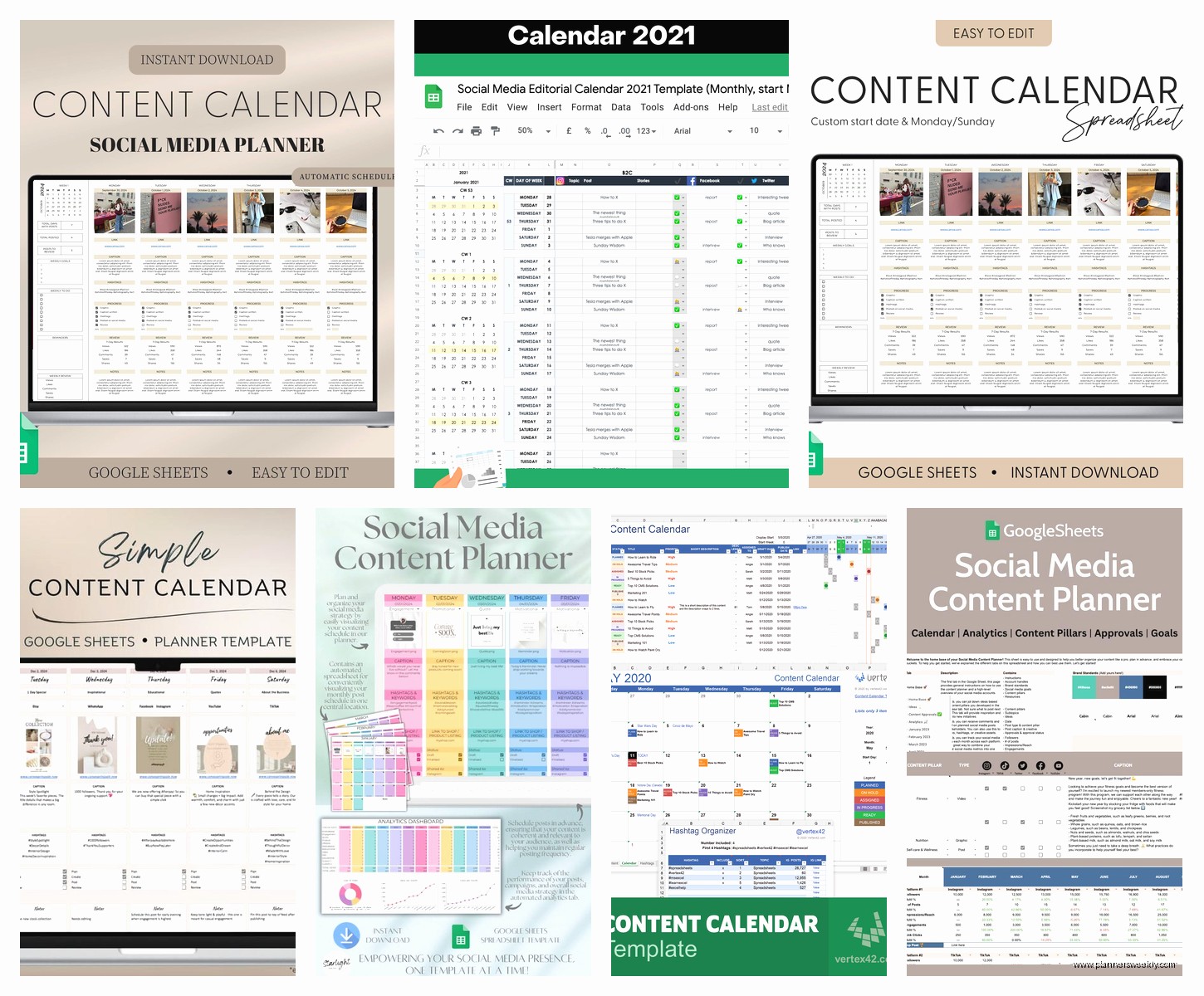 Google Sheets Social Media Content Planner: Free Template
