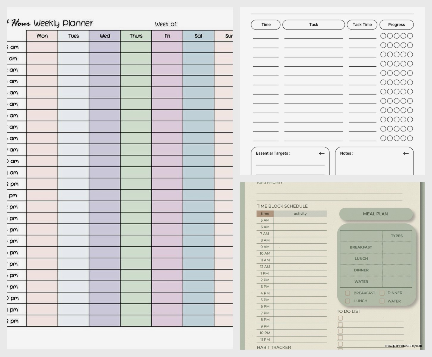 Time Plan Template: Free Scheduling Downloads - Planners weekly