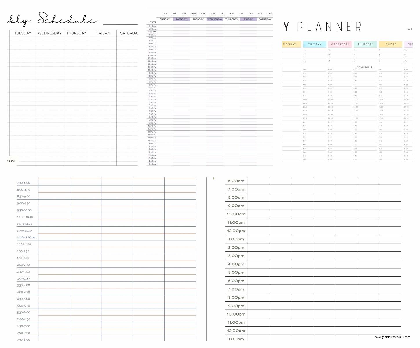 Weekly Hourly Planner: Time-Block Planning Guide