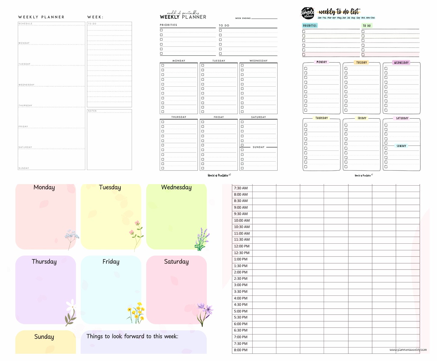 Printable Weekly Planner: Free Templates & Designs