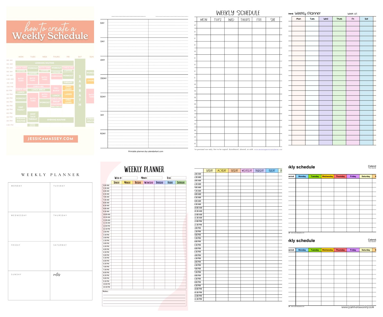 Weekly Schedule Planner: Systems Tools & Templates