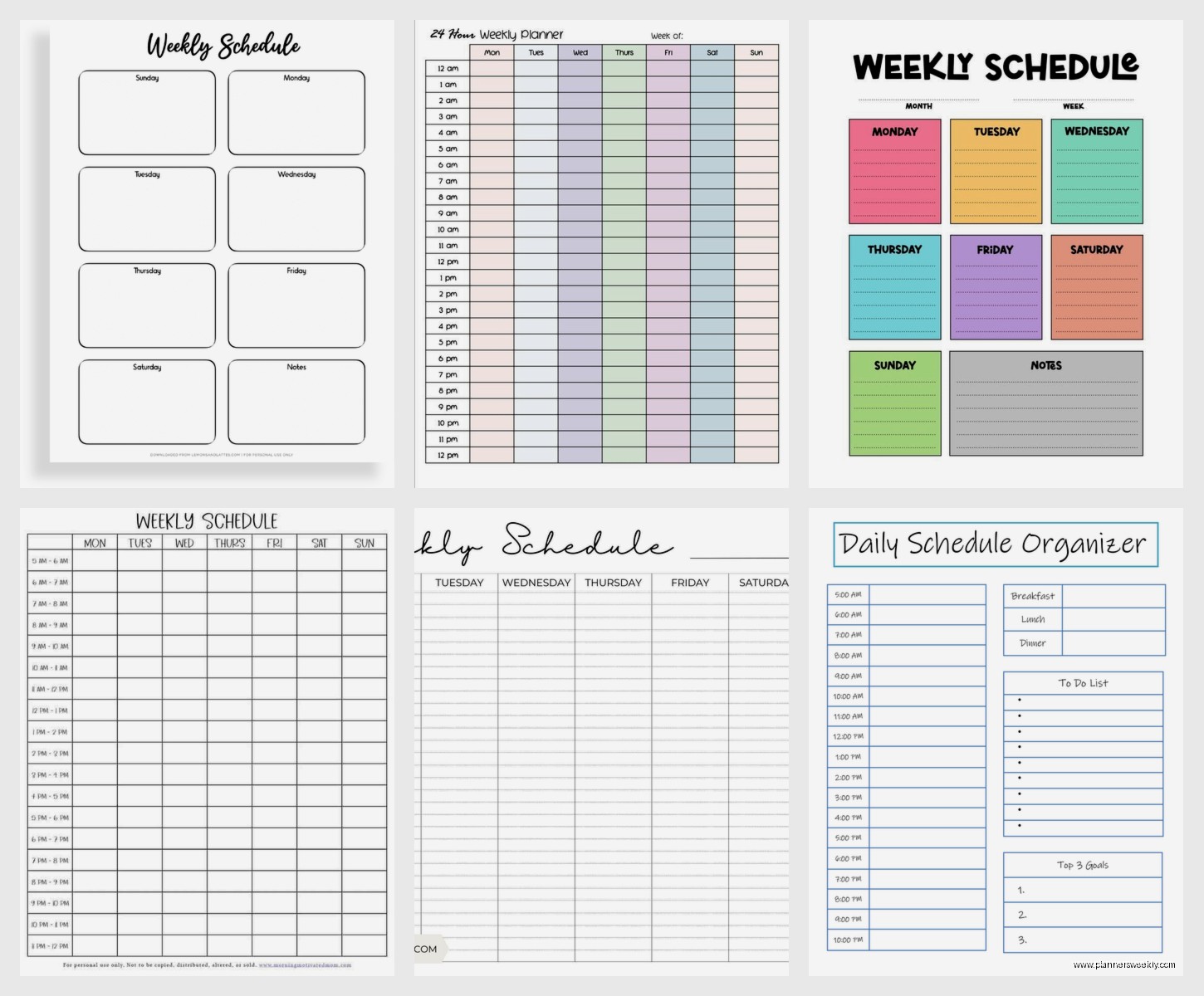 Free Weekly Schedule Template: Downloads & Customization
