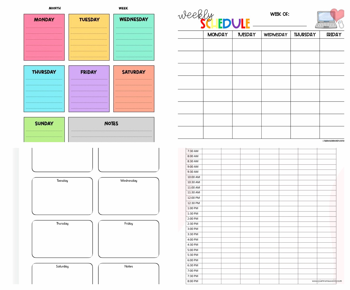 Free Weekly Schedule Template: Downloads & Customization