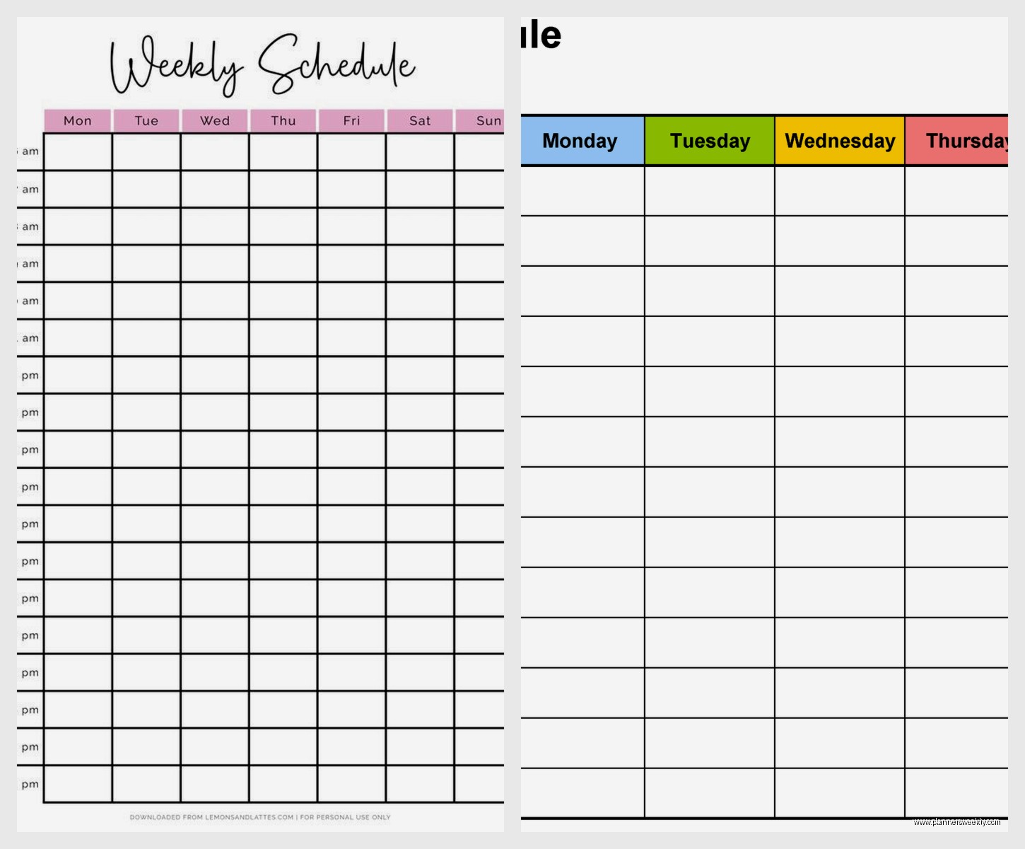 Weekly Timetable Template: Free Downloads & Examples