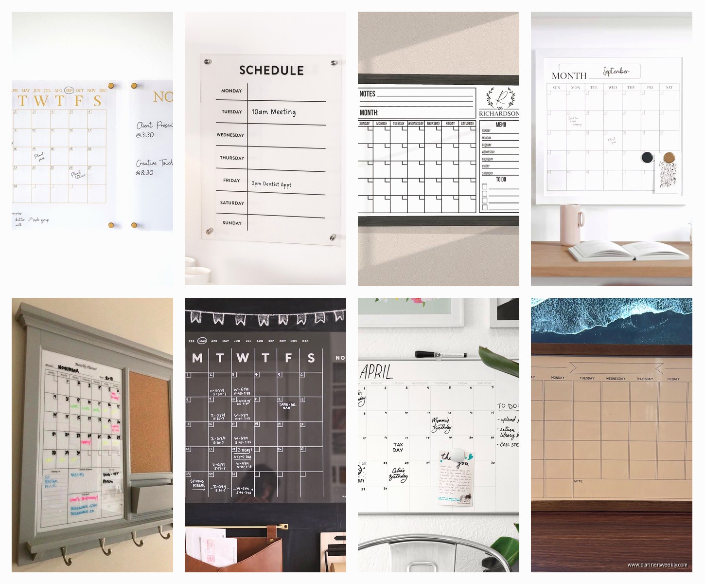 Framed Dry Erase Calendar: Best Wall Options