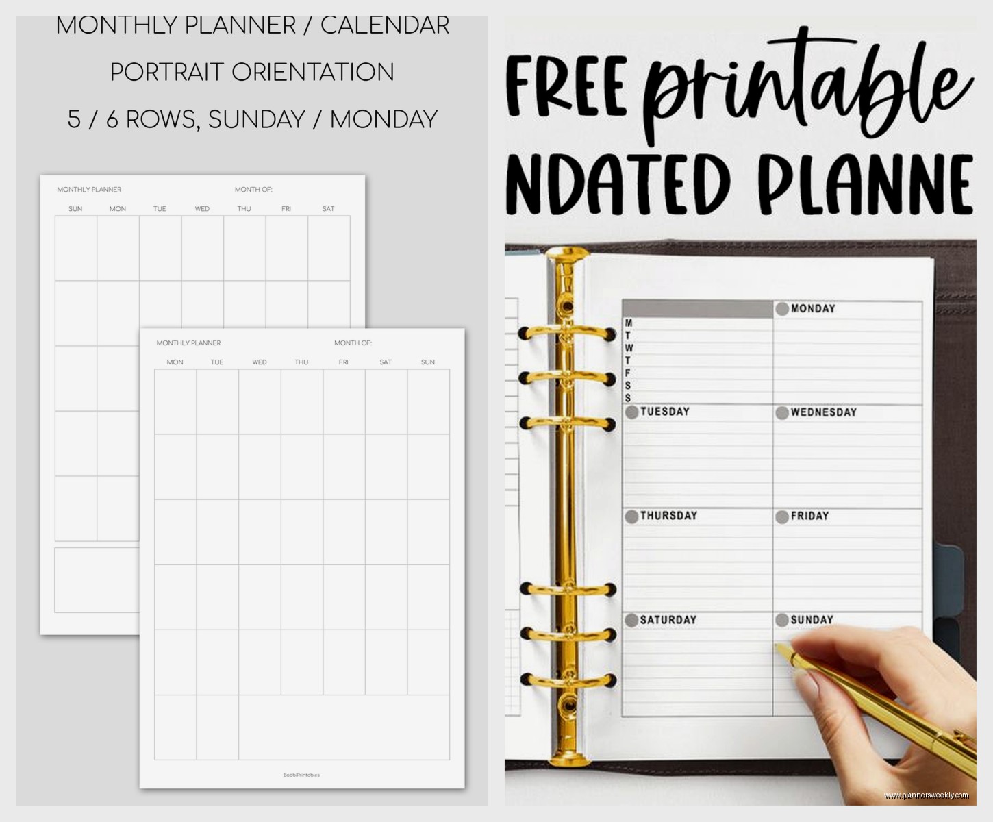 Best Undated Monthly Planners: Flexible Calendar Options
