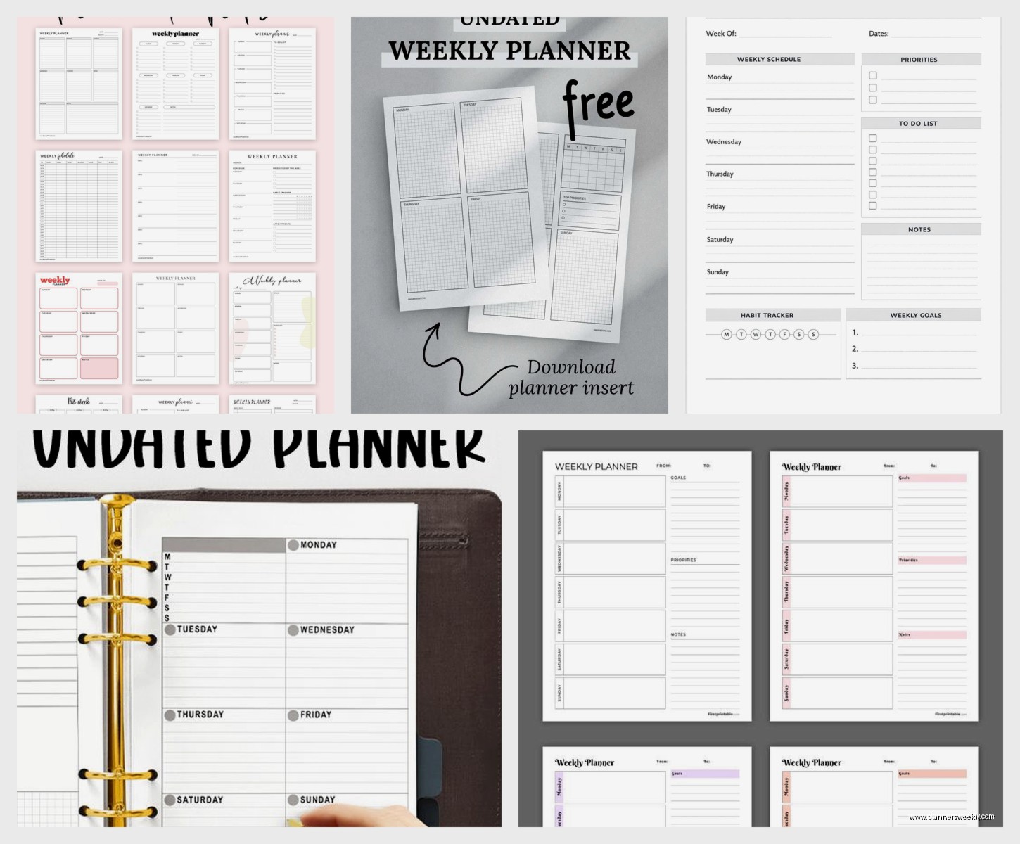 Best Undated Weekly Planners: Year-Round Planning Options